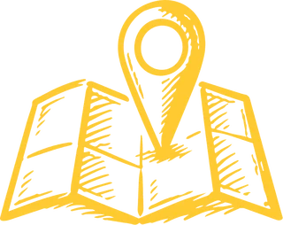 Icon Landkarte mit Standortmarkierung – regional